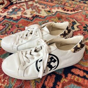 Tory Burch White Leather Sneakers